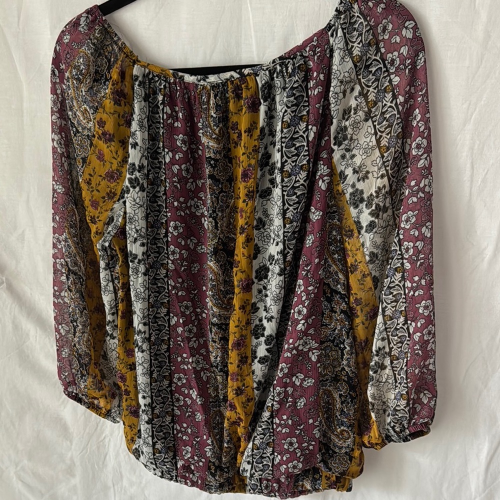 I.N. Studio Multicolor Floral Blouse - Picture 8 of 8